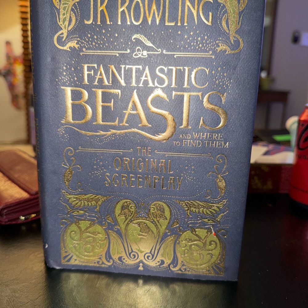 Fantastic Beasts Blue and Gold Hardcover 1st Edition Dustcover